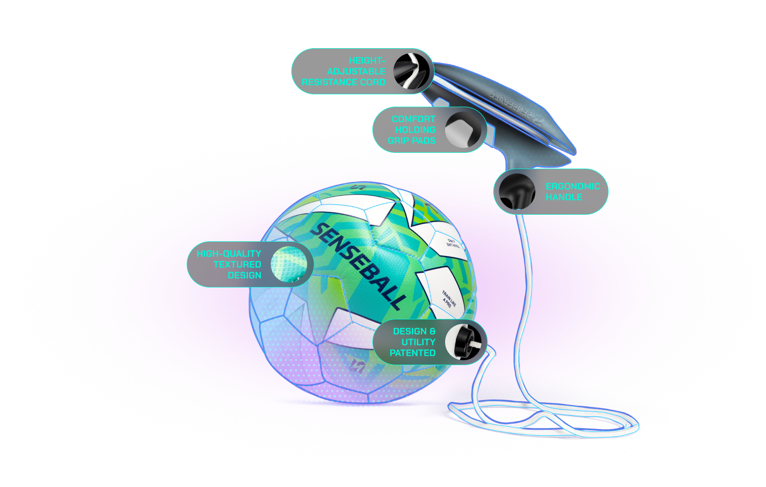 main features of the senseball pro training ball 