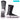 Junior size Lux Sports Soccer Grip Socks in black with anti-slip grip and reinforced padding