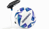 Soccer kick trainer SenseBall with string and mobile app for training