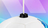 Soccer kick trainer SenseBall with string and mobile app for training