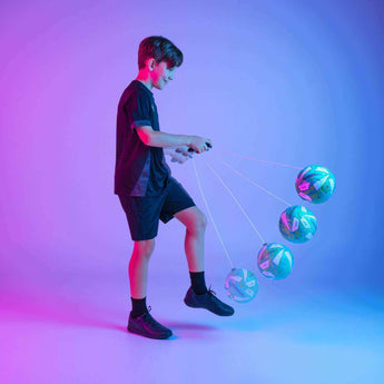 SenseBall soccer training ball on a string
