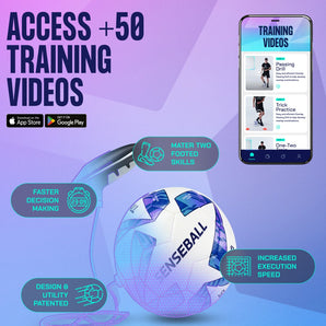SenseBall - Pelota de entrenamiento para todos los niveles, tamaño 3 (azul)